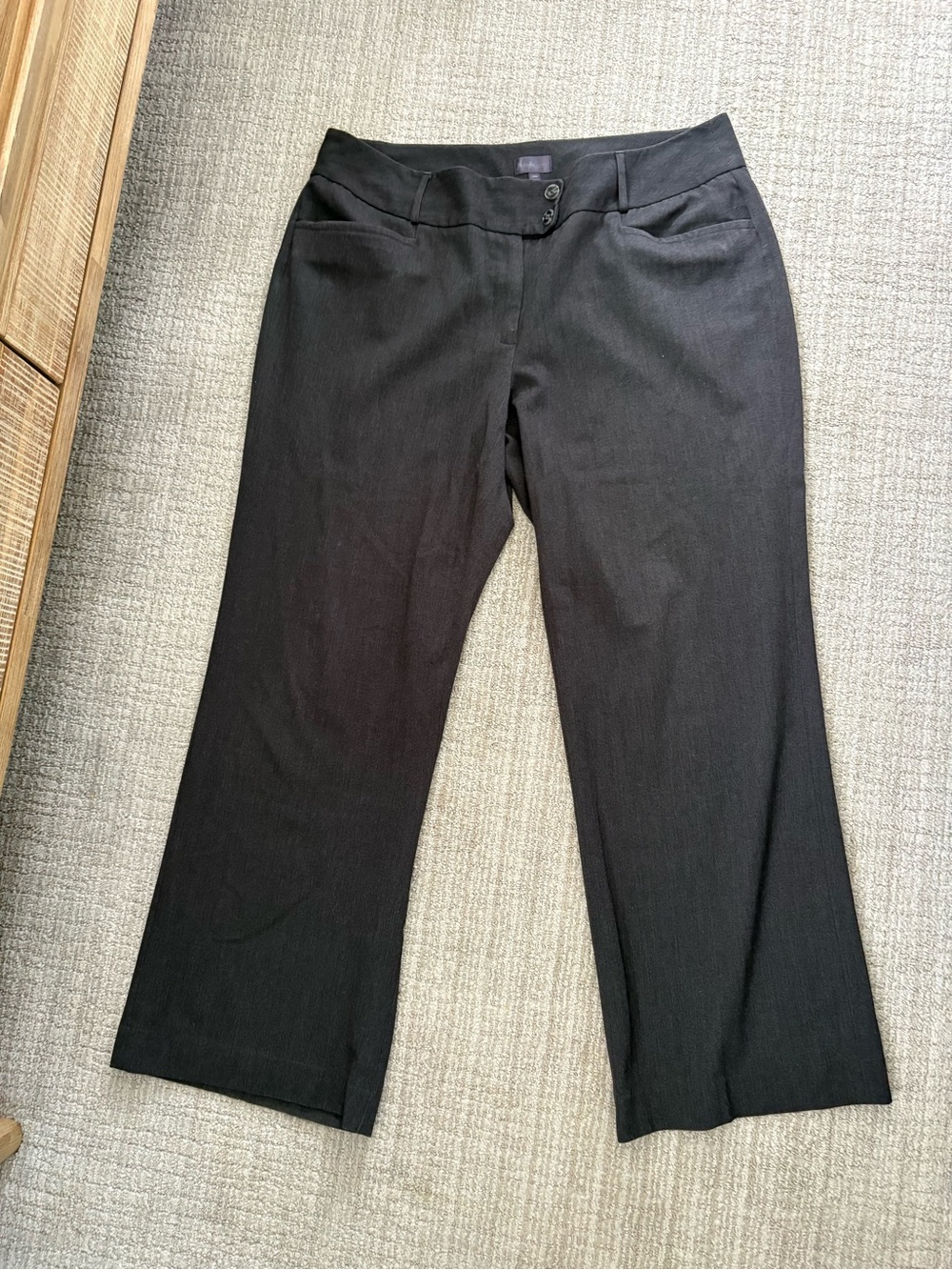 Rafaella Charcoal Wide-Leg Dress Pants